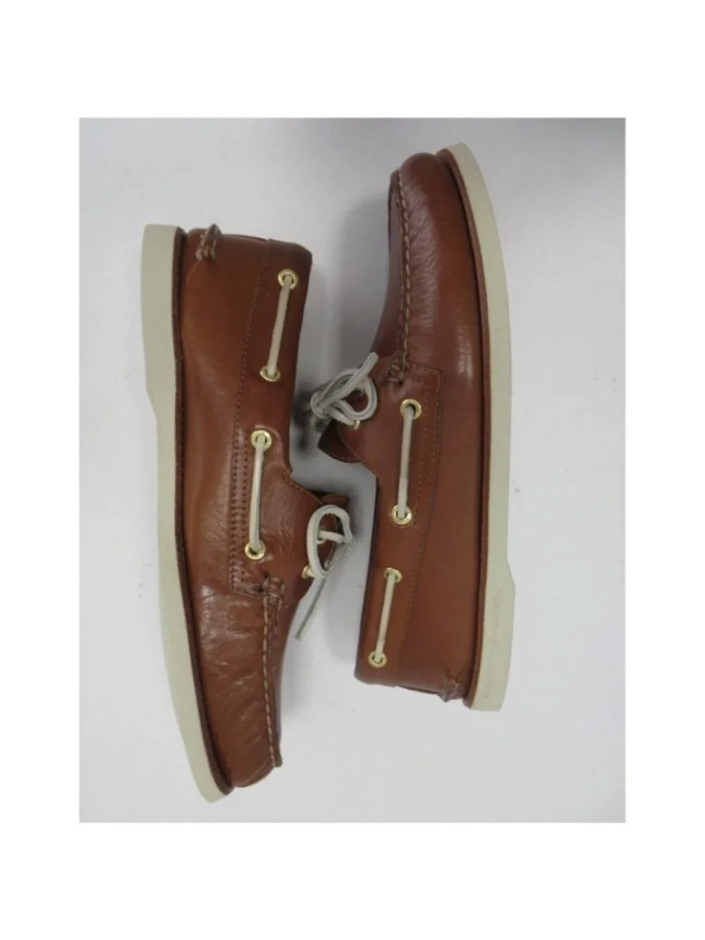 Sperry Top Sider Boat Shoes 11M Gold Cup A/O 2-Eye Leather Slip On NEW